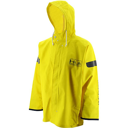 HUK PVC Foul Weather Jacket, Small, Blaze Yellow, Small H4000001BYWS
