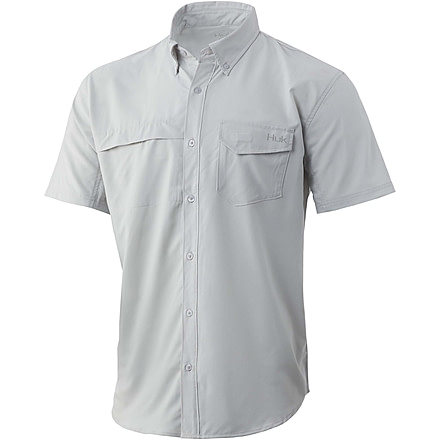 HUK Performance Fishing Tide Point S/S Shirt - Men's, Oyster, L, H1500117-052-L