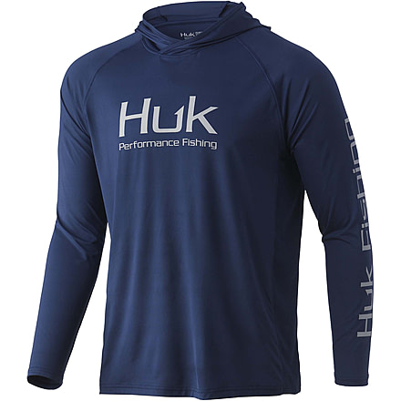 HUK Performance Fishing Vented Pursuit Hoodie - Men's, Sargasso Sea, M, H1200397-409-M