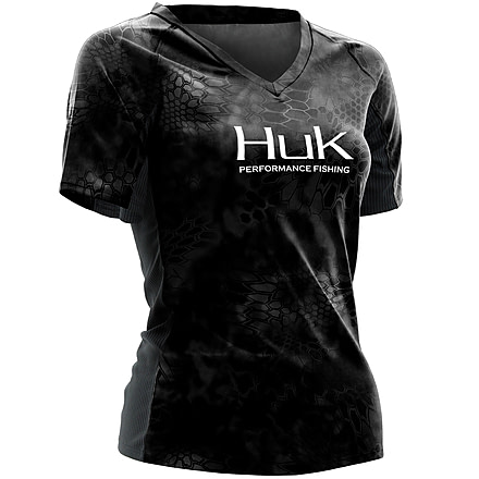 HUK Womens Kryptek Short Sleeve Icon Shirt, Kryptek Typhon H1200077TYNXS