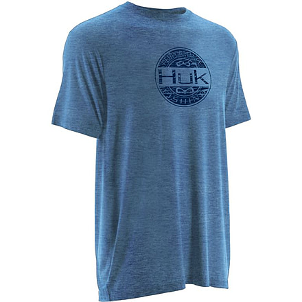 HUK Wood SW Tee, Heather Carolina Blue, Small H1000044HCBS