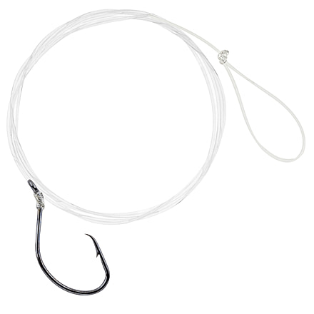 Hurricane 18in Mono Circle Snelled Hook, Size #1 Bc, HR-BCH1-6