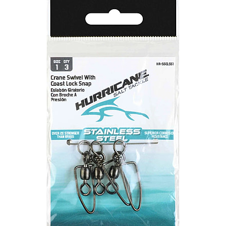 Hurricane Stainless Steel Coast Lock Swivel, Size 1, 3/Pack, HR-SSCLSS1