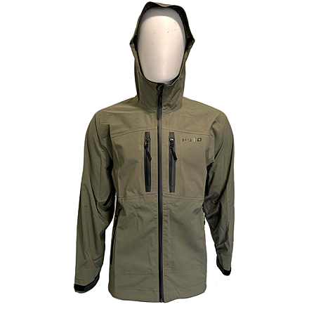 Huto Lifestyle Bone Dry Rain Jacket, Green/Grey, Extra Large, BNERN-JCKT-GRYGRN-XL