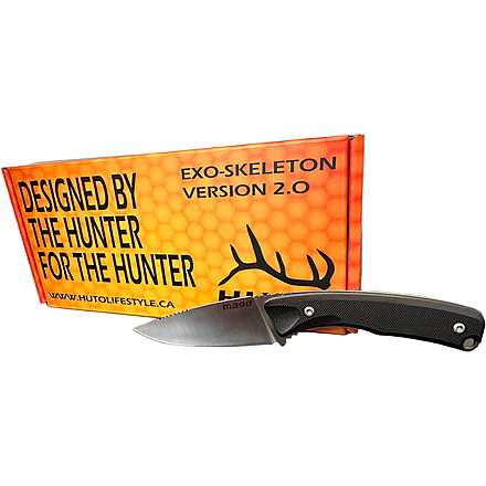 Huto Lifestyle Exo-Skeleton M390 2.0 3 in Knive, Satin Finish, Satin, EXO-SKLTN-2.0-M390-SATN