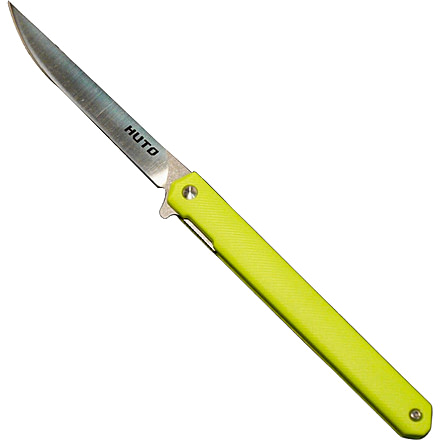 Huto Lifestyle Finisher Folding Hard Blade Skinner Knife, Lime Green, FINSH-KNV-LIMGRN