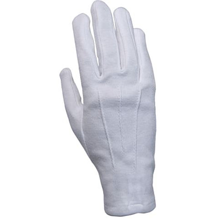 HWI Gear White Cotton Parade Glove, White, Large 1054