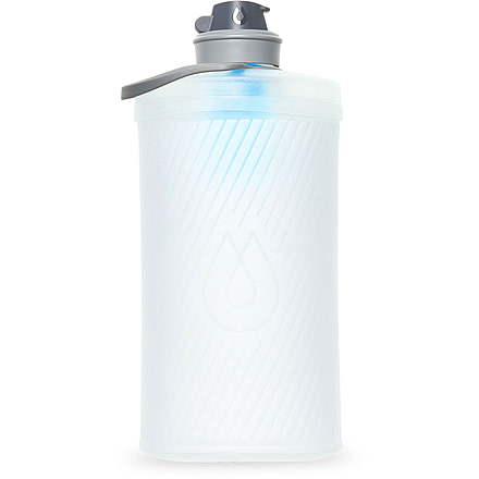 HydraPak Flux Plus Water Bottle, Clear/HP Blue, 1.5L/50oz, GF425F