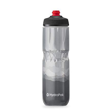 HydraPak Polar Surge Dawn To Dusk 24oz Bottle, Charcoal/White, 24oz/700ml, INB24OZ11