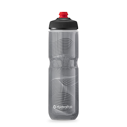HydraPak Polar Surge Jersey Knit 24oz Bottle, Charcoal, 24oz/700ml, INB24OZ13