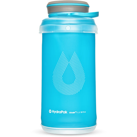 Hydrapak Stash 1L Soft Water Bottle-Malibu Blue