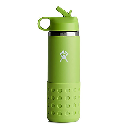 Hydro Flask 20 oz Wide Mouth Straw Lid &amp; Boot - Kids, Seagrass, W20BSWBB321