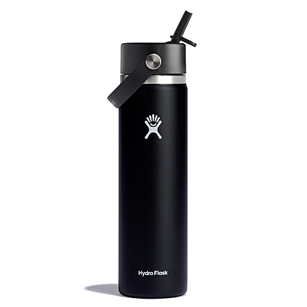 Hydro Flask 24 Oz Wide Flex Straw Cap, BLACK, 24 oz, W24BFS001