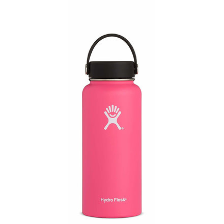 Hydro Flask 32 oz Wide Mouth Flask with Flex Straw Lid, Watermelon, 32 oz, W32FS618