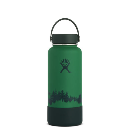 Hydro Flask Escape Mountains 32 oz wi/ Wide Flex Cap and Forest Boot, Forest Sage, 32 oz W32TS307B
