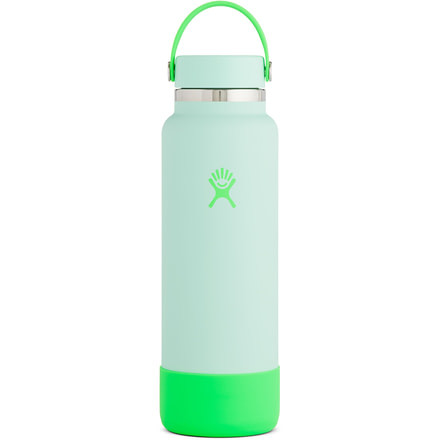 Hydro Flask Limited Edition Prism Pop Wide Mouth Bottle with Boot, Seafoam, 40 oz, NEONW40BTS37