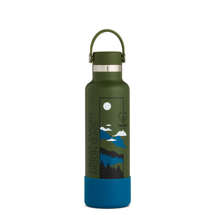Hydro Flask National Park Standard Mouth Flask with Boot, Great Smoky Mountains, 21 oz