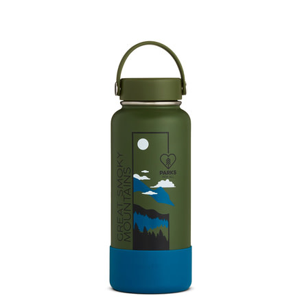 Hydro Flask National Park Wide Mouth Flask with Boot, Great Smoky Mountains, 32 oz