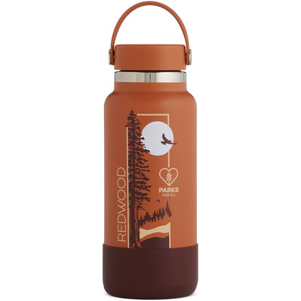 Hydro Flask NPF 32 oz Water Bottle, Wide Mouth Flex Cap w/ Boot, Redwood, NPFW32BTS606