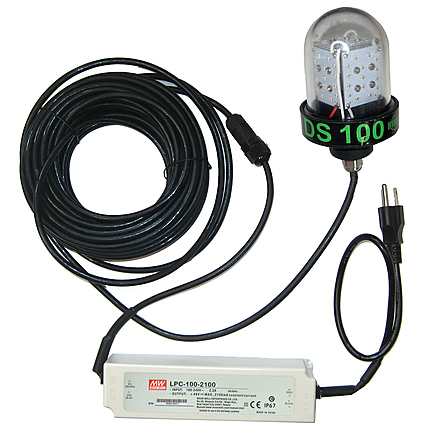 Hydro Glow DS100 Sinking Style 100W/120VAC Underwater Dock Light, Green, DS100