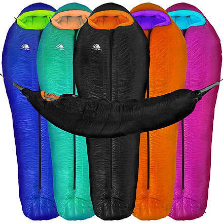 Hyke &amp; Byke Antero Hammock Compatible Goose Down Sleeping Bag, 800FP WR, 0F Degrees, 1354170990669