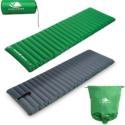 Hyke & Byke Standard Appalachian Inflatable Sleeping Pad w/ Micro-Adjustment Valve, 4809732325453