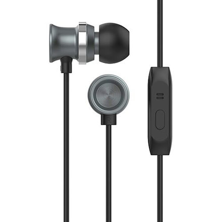 HyperGear dBm Metal Earphones w/Mic, Black, Black, 1 Year Limited Warranty, HYP-40471