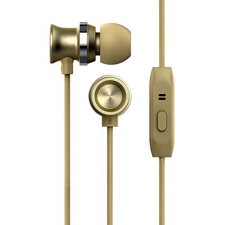 HyperGear dBm Metal Earphones w/Mic, Gold, Gold, 1 Year Limited Warranty, HYP-40501