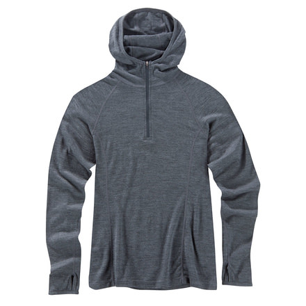 Ibex Hooded Indie - Women's-Pewter Heather-Medium