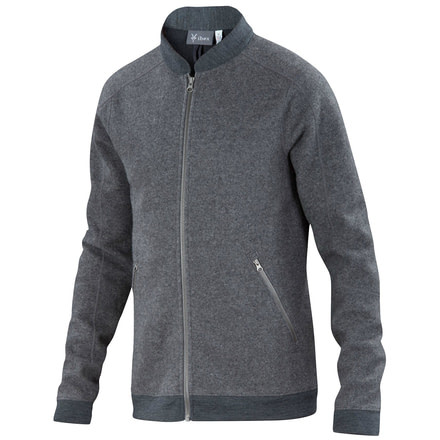 Ibex Hunters Point Bomber - Men's-Vintage Stone Heather-Large