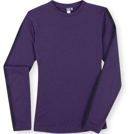 Ibex Indie Crew Womens - Black Plum S