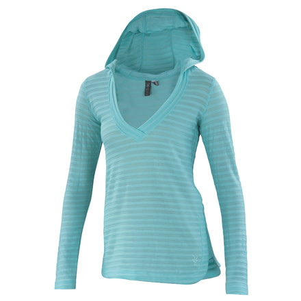 Shadow Stripe Hoody - Womens-Sea Glass-X-Small
