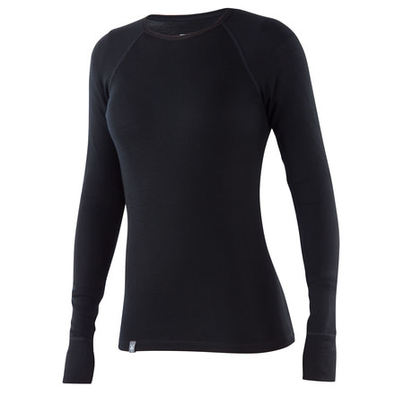 Ibex Woolies 220 Crew - Women's-Black-X-Small