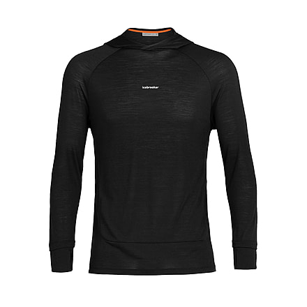 Icebreaker 125 Cool-Lite Sphere Long Sleeve Hoodie - Mens, Black, Large, IB0A56EU001L