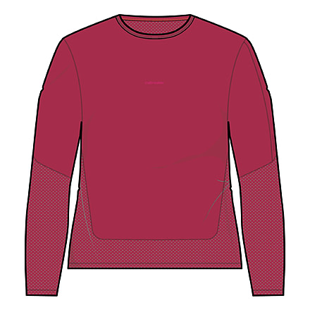 Icebreaker 125 ZoneKnit Long Sleeve Energy Wind T-Shirt - Women's, Electron Pink, Large, IB0A56SO851L