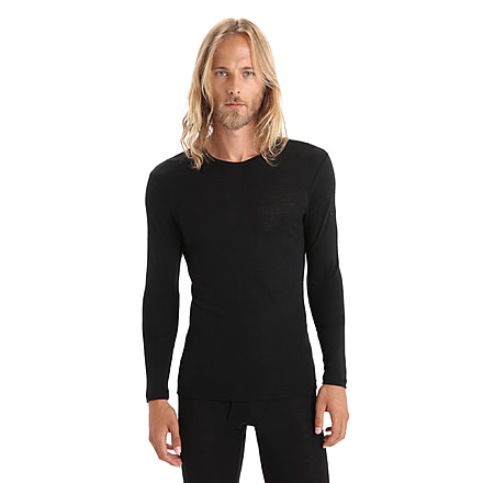 Icebreaker 175 Everyday Long Sleeve Crewe Thermal Top - Mens, Black, Small, IB104483001S