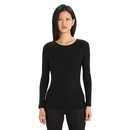 Icebreaker 175 Everyday Long Sleeve Crewe Thermal Top - Womens, Black, Extra Small, IB104471001XS
