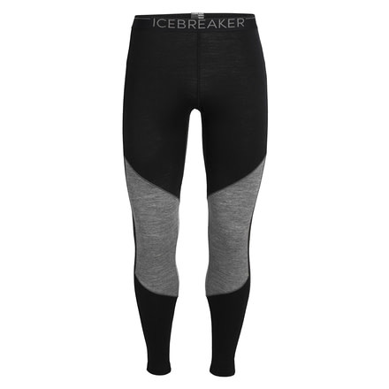 Icebreaker 200 Oasis Deluxe Leggings - Mens, Black/Gritstone HTHR, Small, 104861A04S
