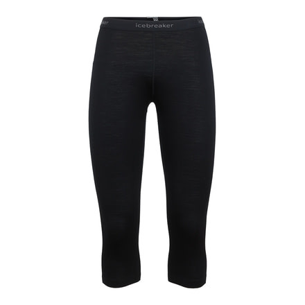 Icebreaker 200 Oasis 3/4 Thermal Leggings - Women's, Black, Extra Small, IB104382001XS