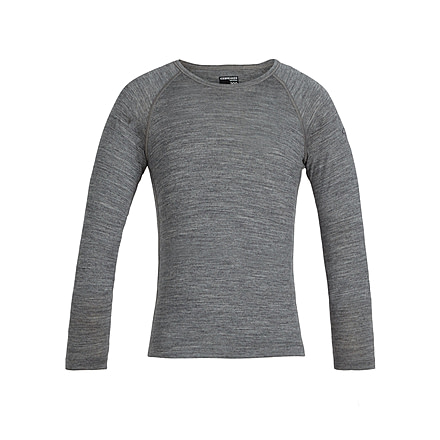 Icebreaker 200 Oasis Long Sleeve Crewe, Gritstone Hthr, 02, 104501-002-02