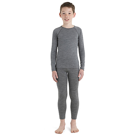 Icebreaker 200 Oasis Long Sleeve Crewe - Kids, Gritstone Heather, 14US, IB10450101314