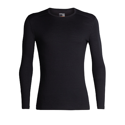 Icebreaker Merino 200 Oasis LS Crewe - Men's, Black, Extra Large, IB104365001XL