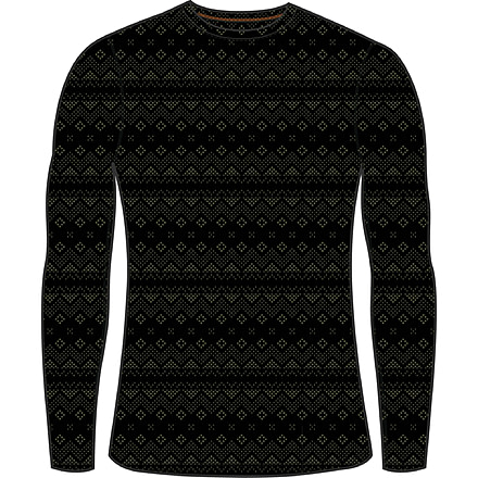 Icebreaker 200 Oasis Long Sleeve First Snow Thermal Top - Men's, Black/Loden/Aop, 2XL, IB0A56VAA55XXL
