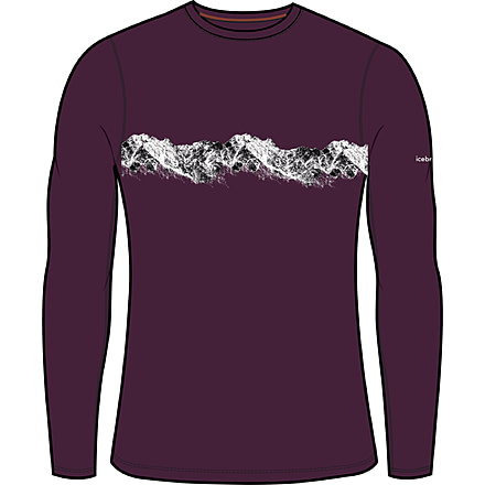 Icebreaker 200 Oasis Long Sleeve Remarkables Thermal Top - Men's, Nightshade, Medium, IB0A56QU853M
