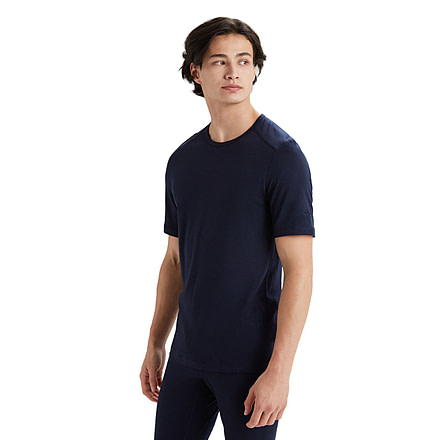 Icebreaker 200 Oasis Short Sleeve Crewe Thermal Top - Mens, Midnight Navy, Extra Large, IB104509401XL