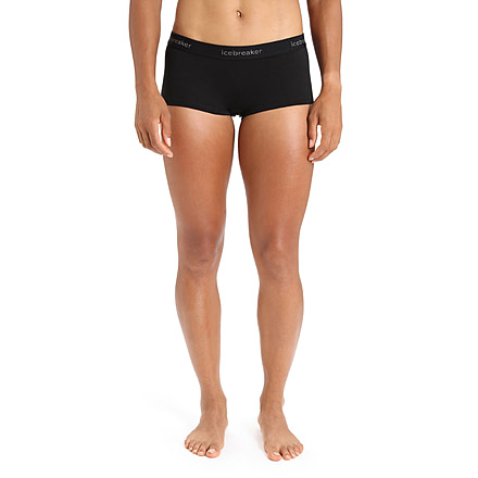 Icebreaker 200 Oasis Thermal Boy Shorts - Womens, Black, Extra Small, IB104467001XS