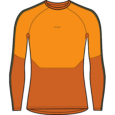 Icebreaker 200 Sonebula Long Sleeve Thermal Top - Men's, Earth/Solar/Loden/Cb, Extra Large, IB0A56QH946XL