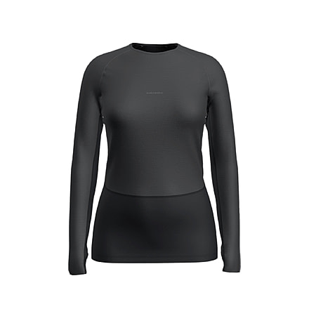 Icebreaker 200 ZoneKnit Long Sleeve Crewe Thermal Top - Women's, Jet Heather/Black/Metro Heather/Cb, Extra Small, IB0A56HD585XS
