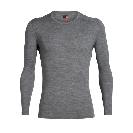 Icebreaker 260 Tech Long Sleeve Crewe Thermal Top - Men's, Gritstone Heather, Large, IB104371013L