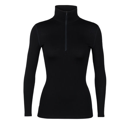 Icebreaker 260 Tech Long Sleeve Half Zip Thermal Top - Men's, Black, Medium, IB104372001M